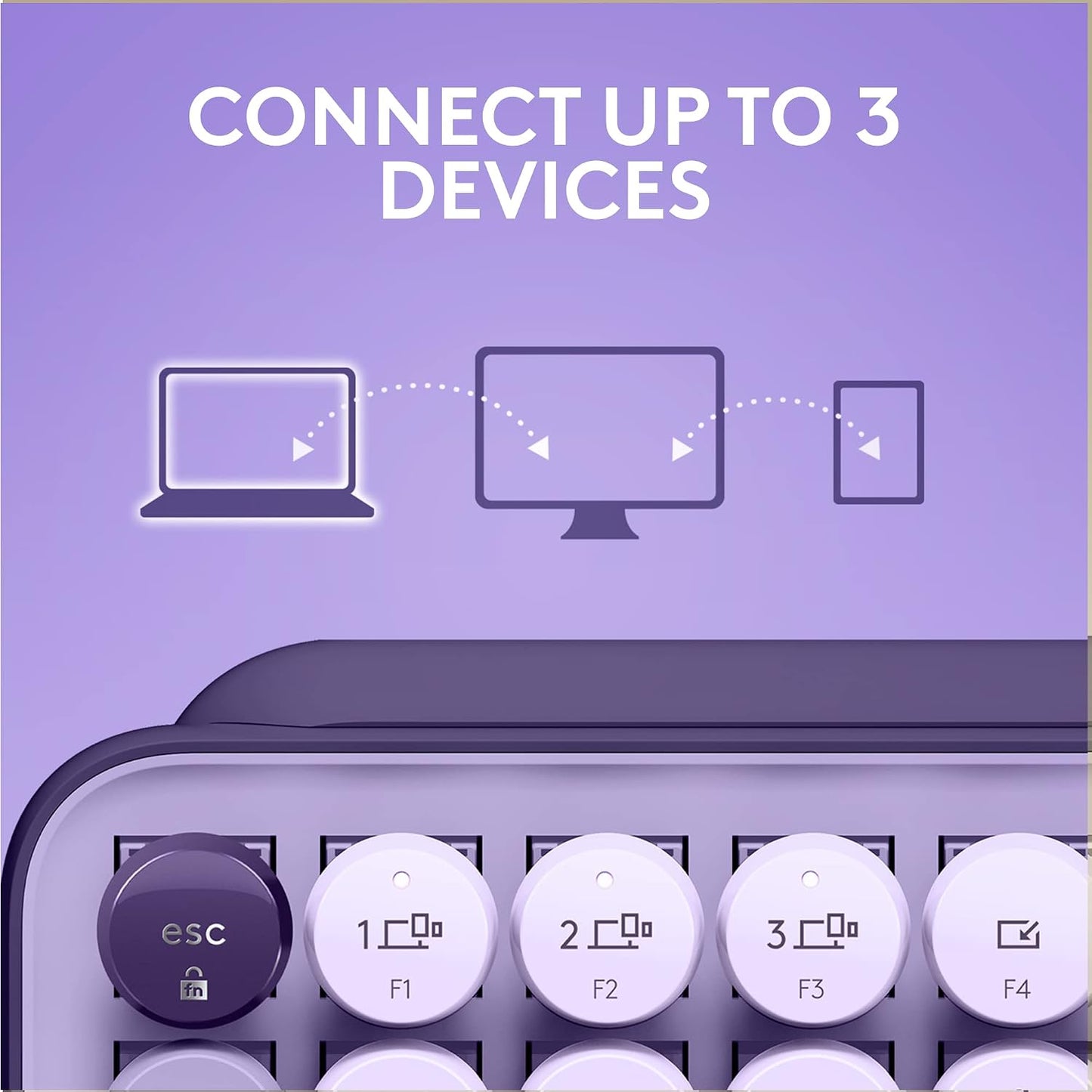 Logitech Teclado mecánico inalámbrico POP Keys con teclas Emoji - C...