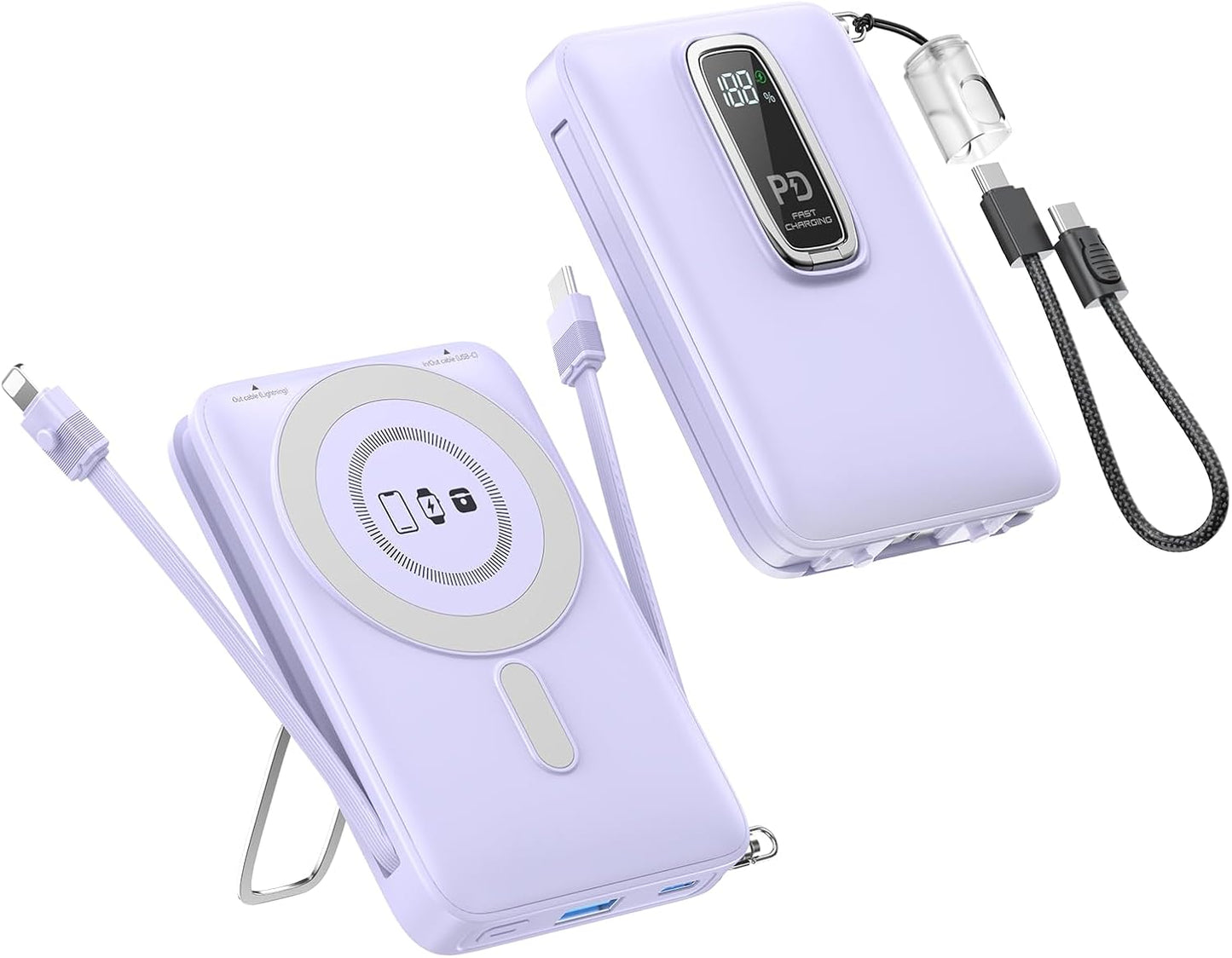 Cargador portátil magnético 10000mAh USB-C 20W Banco magnético del...
