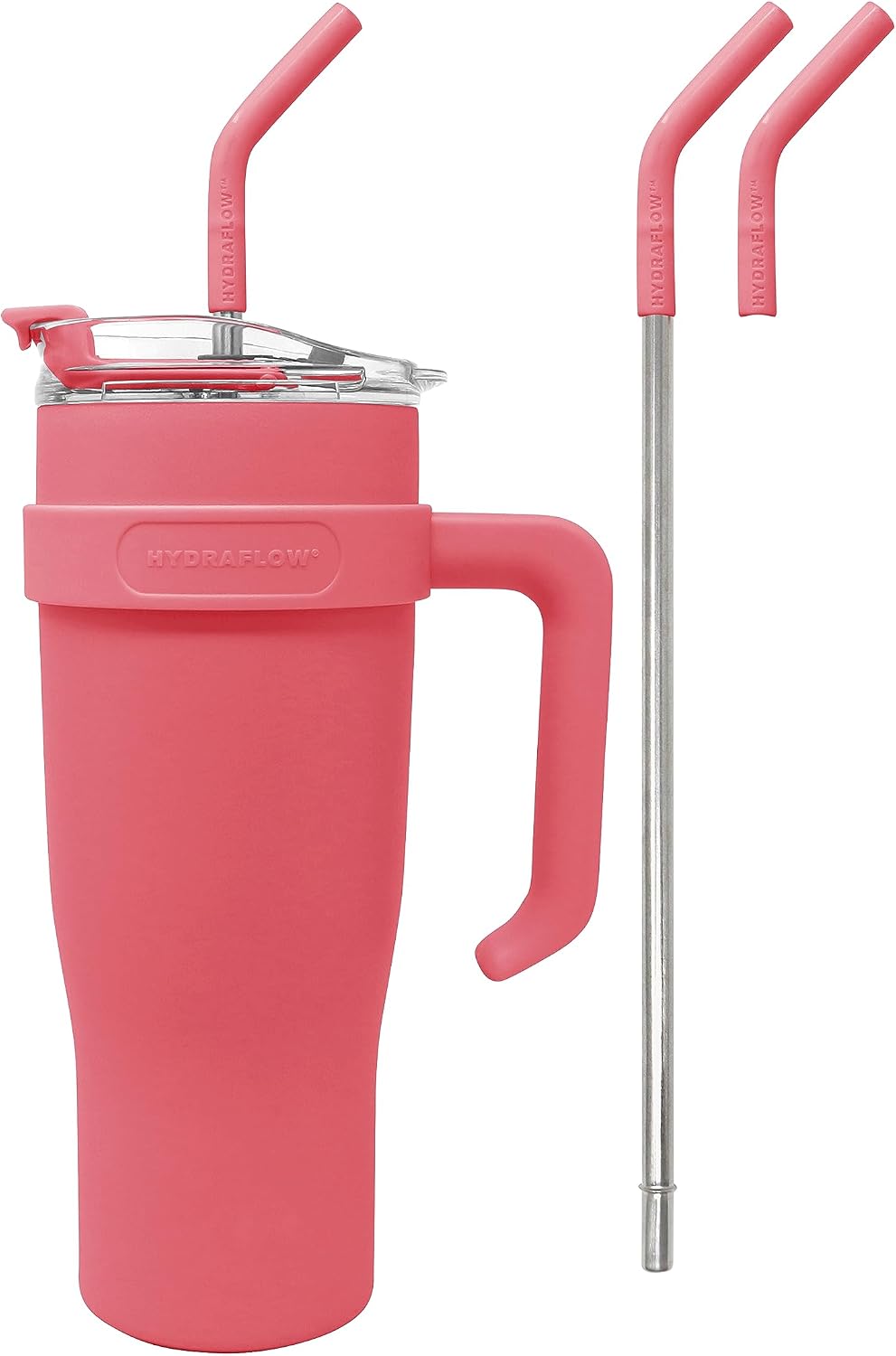 HYDRAFLOW Capri - Vaso de 40 onzas con pajita - Vaso aislado al vac...