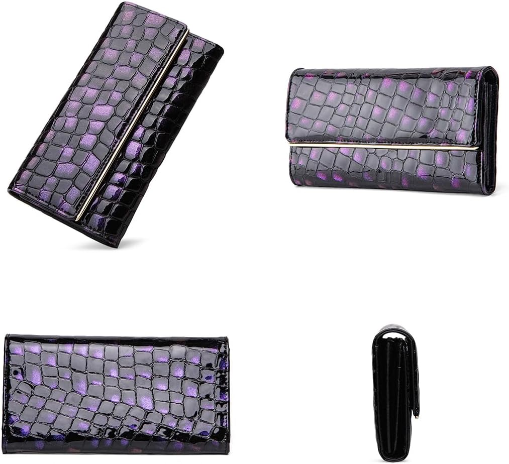 FEIMINA Billetera para mujer, de gran capacidad, con bloqueo RFID,...