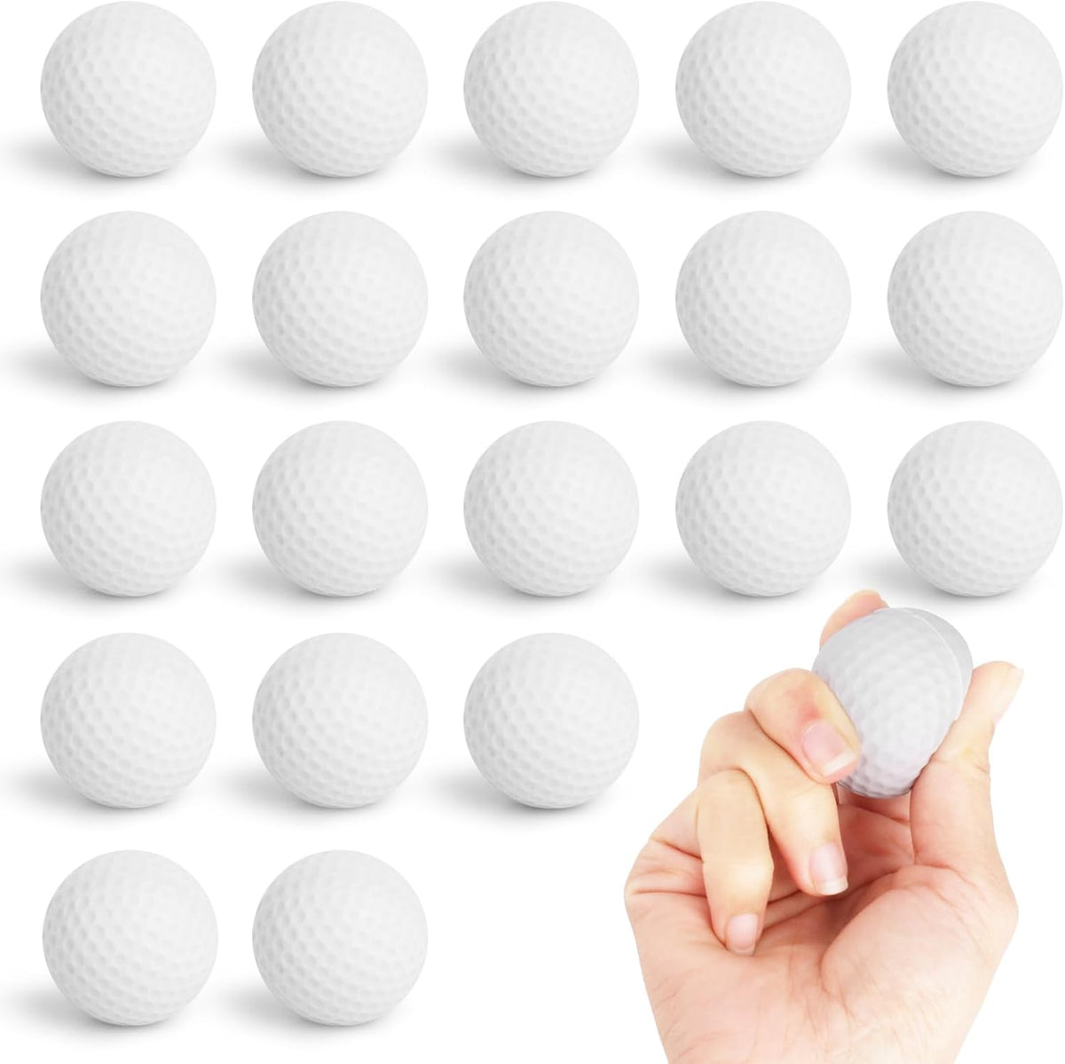 Bolas de estrés de golf mini Hxezoc, 20 paquetes, pelotas de espuma...
