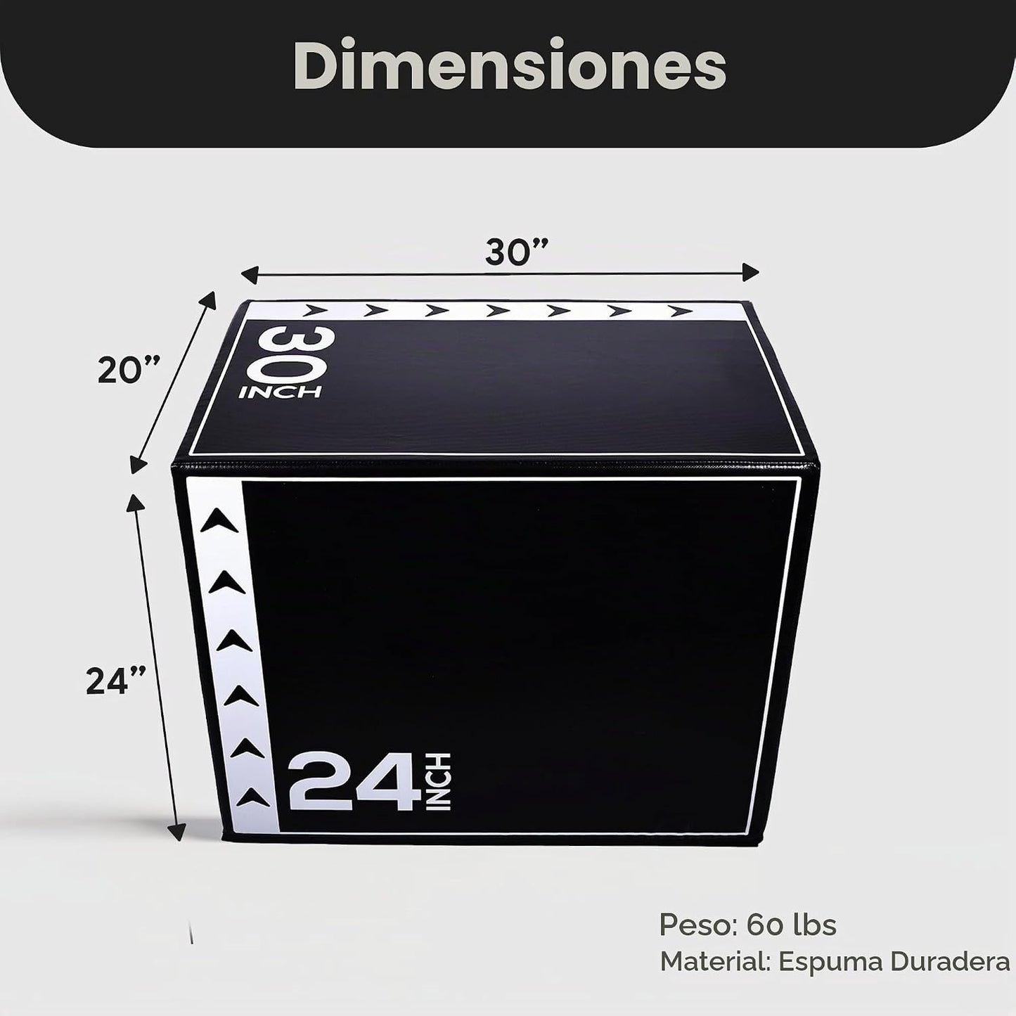 BalanceFrom Caja de salto pliométrica de espuma 3 en 1 para gimnasi...