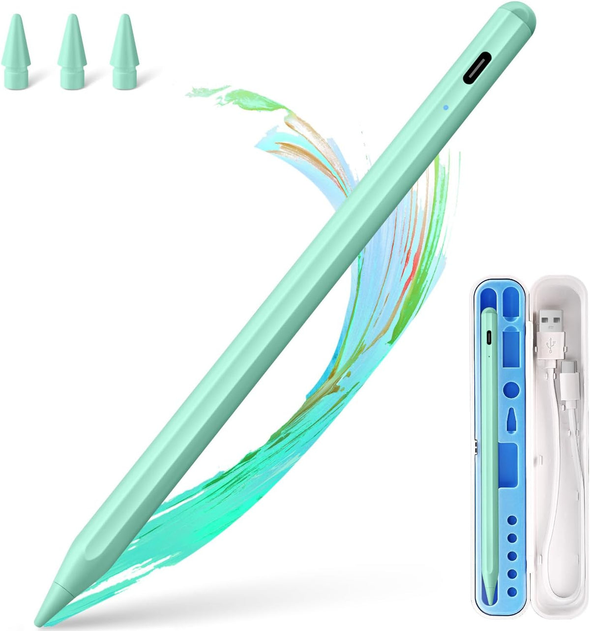 BLEBLE Lápiz óptico para iPad 2018-2026, lápiz de carga rápida para...