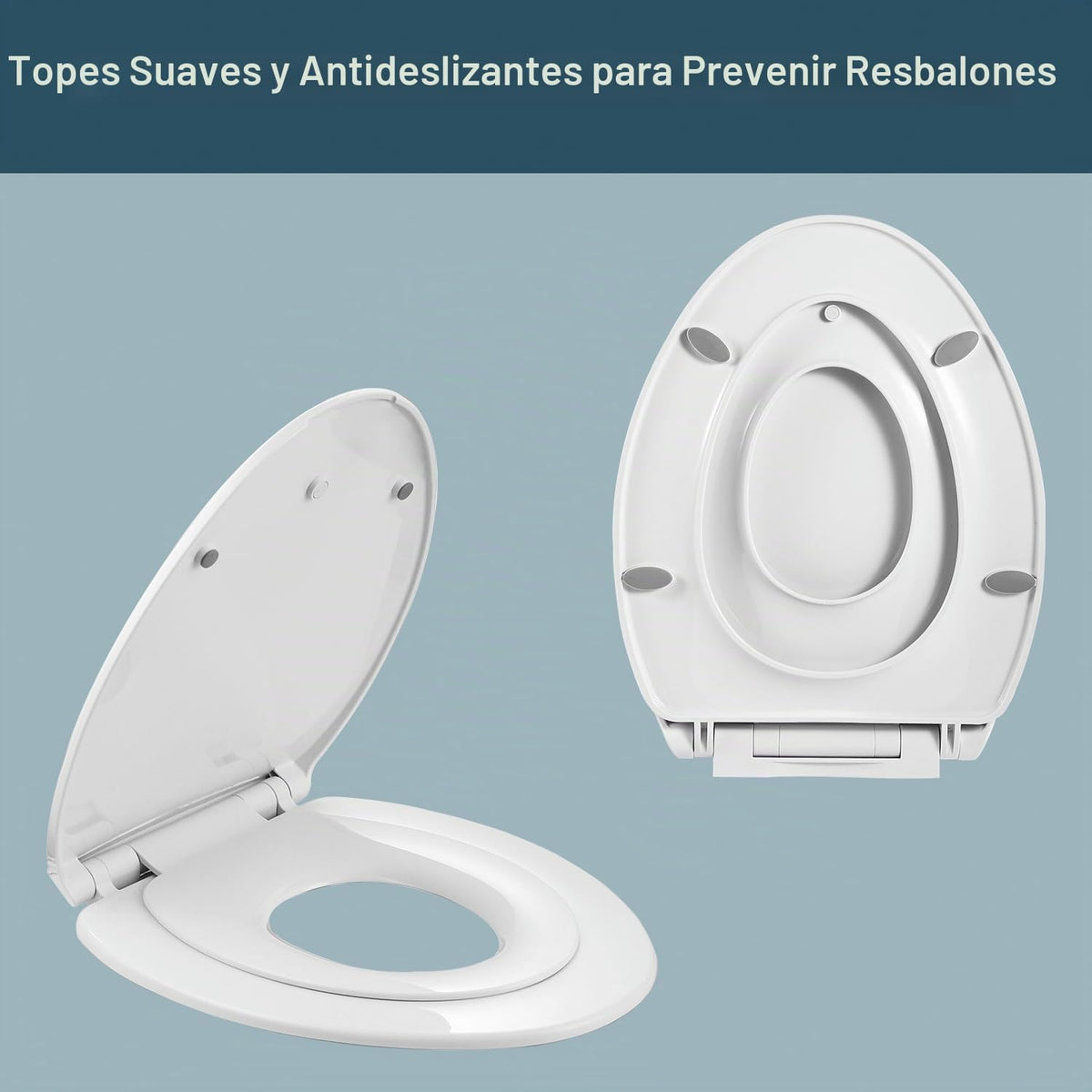 Asiento de inodoro alargado de cierre lento con asiento para niños...