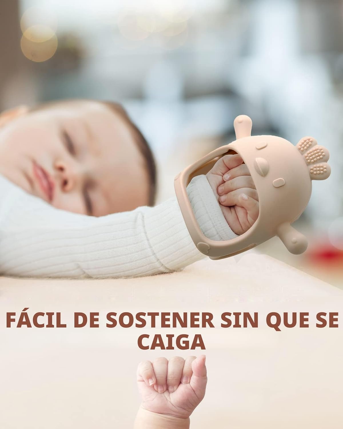 ChooKaChoo Paquete de 2 manoplas de dentición de silicona para bebé...