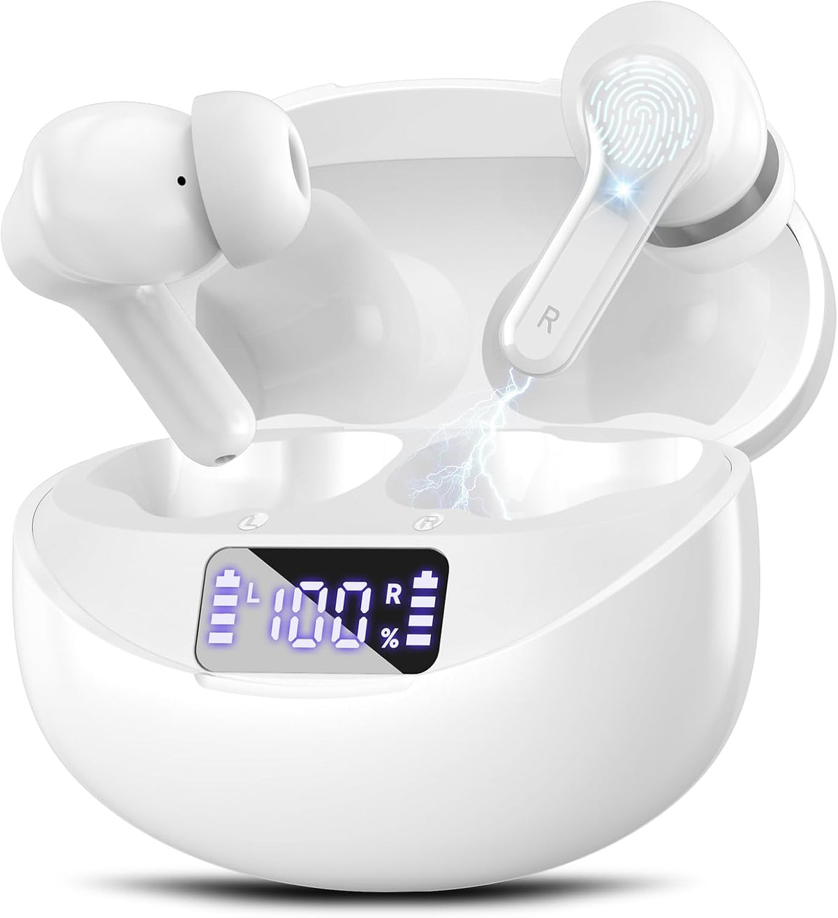 Fhumsh Auriculares inalámbricos Bluetooth 5.4, auriculares con canc...