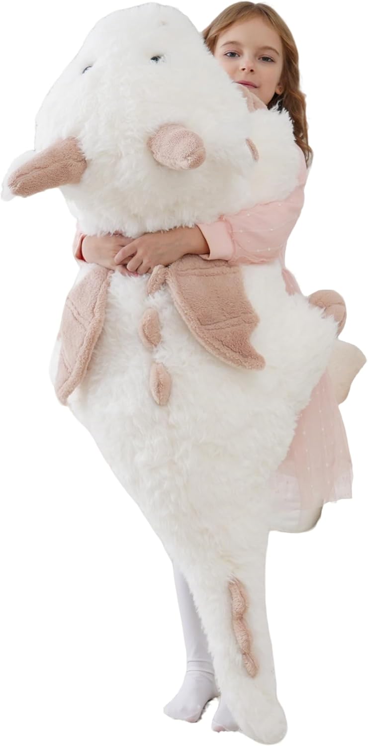 EEYQR Peluche de dragón gigante, juguete de peluche grande y suave,...