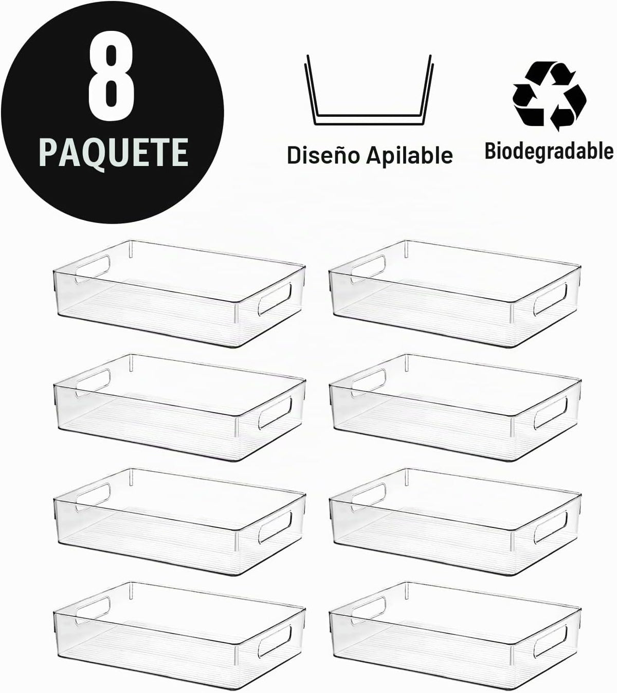 Contenedores de almacenamiento de plástico transparente, para el ho...