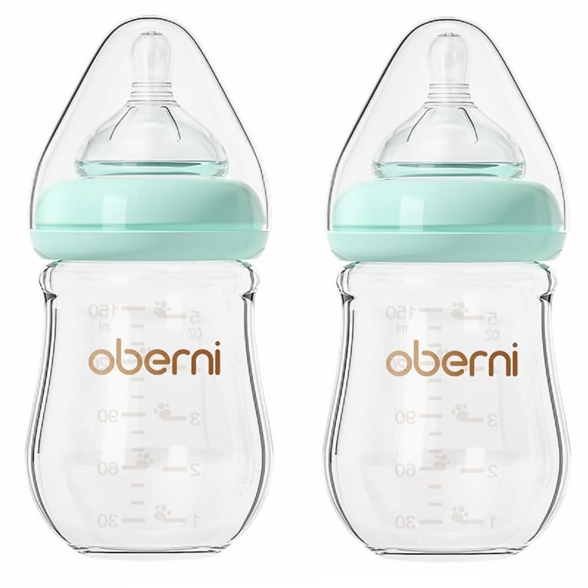 Botellas de Vidrio para Bebés, Biberones Anti-Cólico para Lactancia...