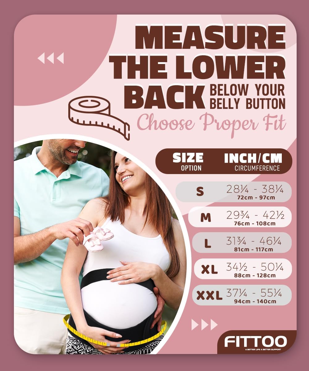 FITTOO Cinturón de maternidad, soporte para la espalda, banda para...