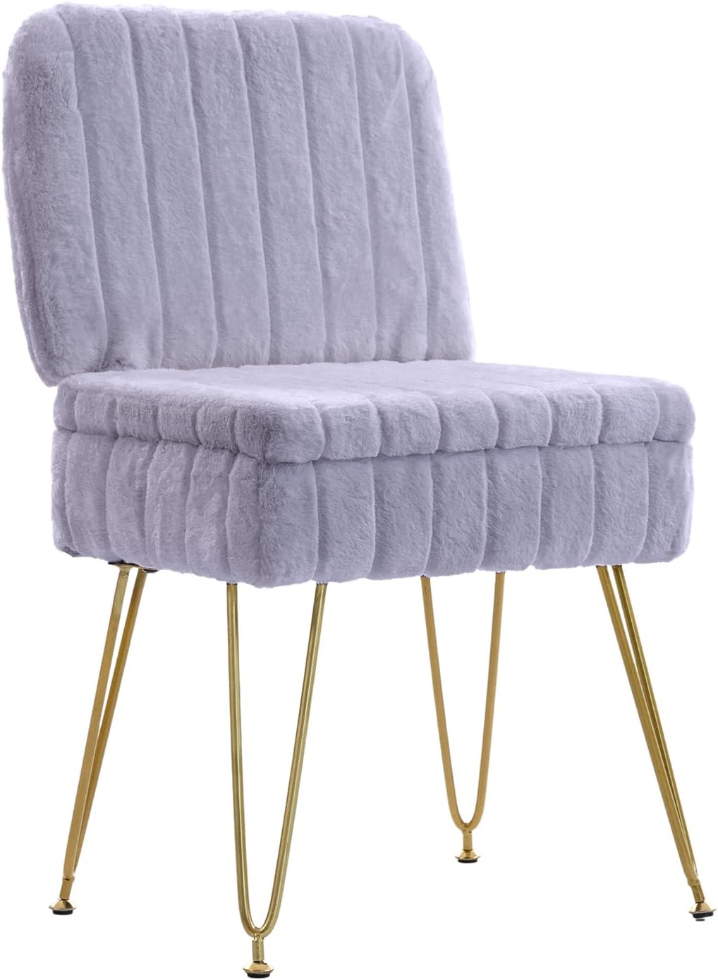 Manyday Silla de tocador con almacenamiento, cómoda otomana con res...