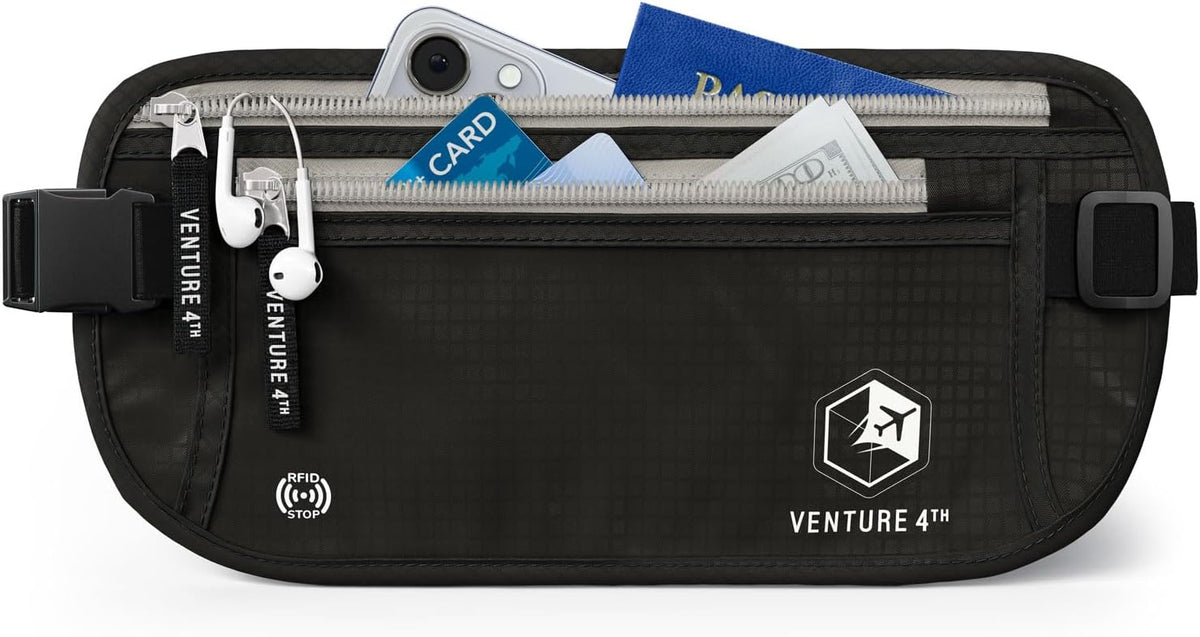 VENTURE 4TH Cinturón de dinero para viajes \u2013 Portapasaportes o...