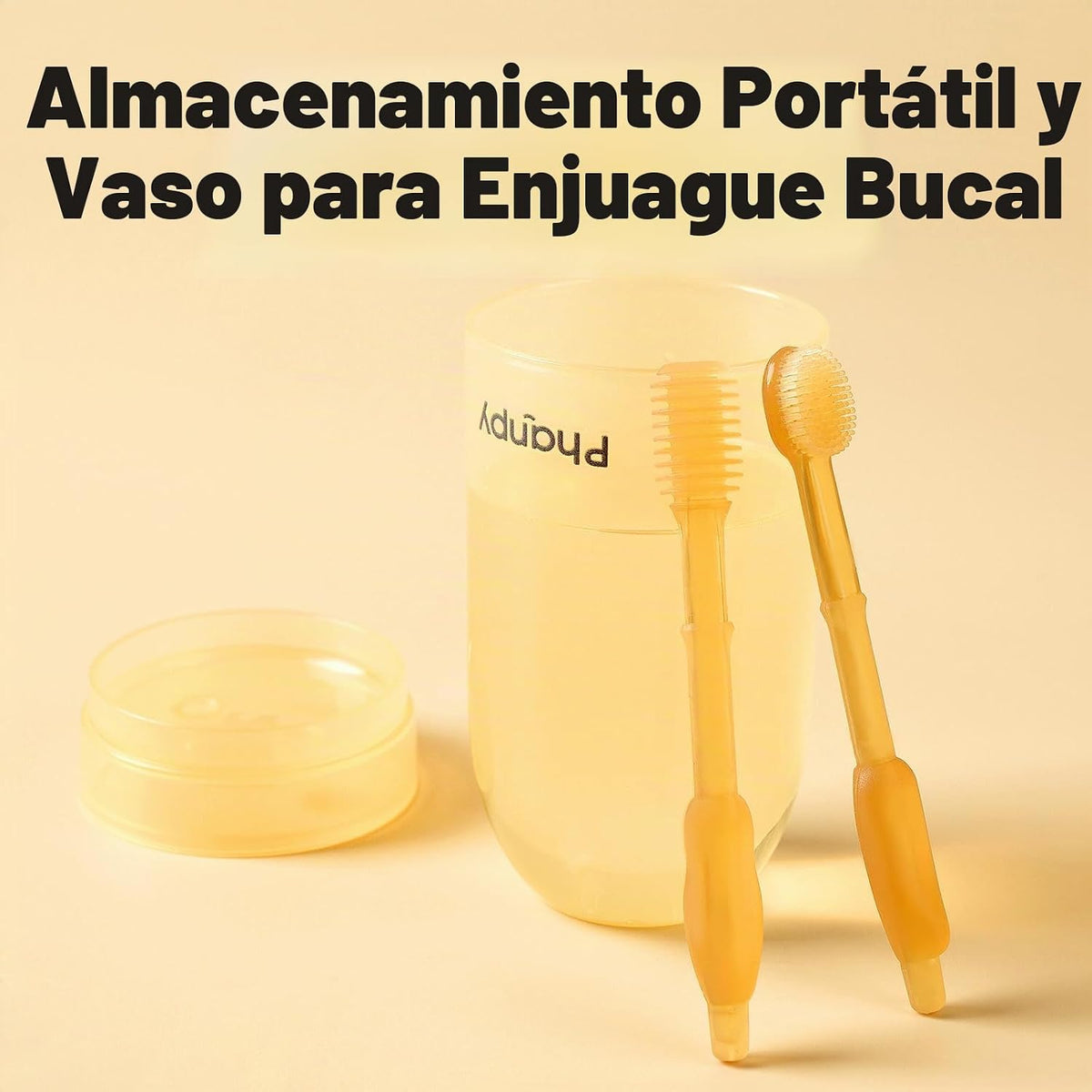 Phanpy Limpiador de lengua y cepillo de dientes de silicona para be...