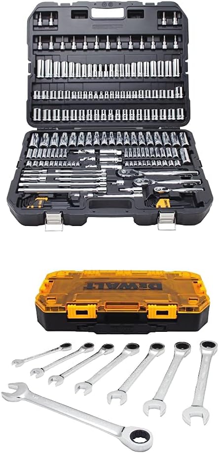 DEWALT Juego de herramientas mecánicas, 192 piezas con juego de lla...