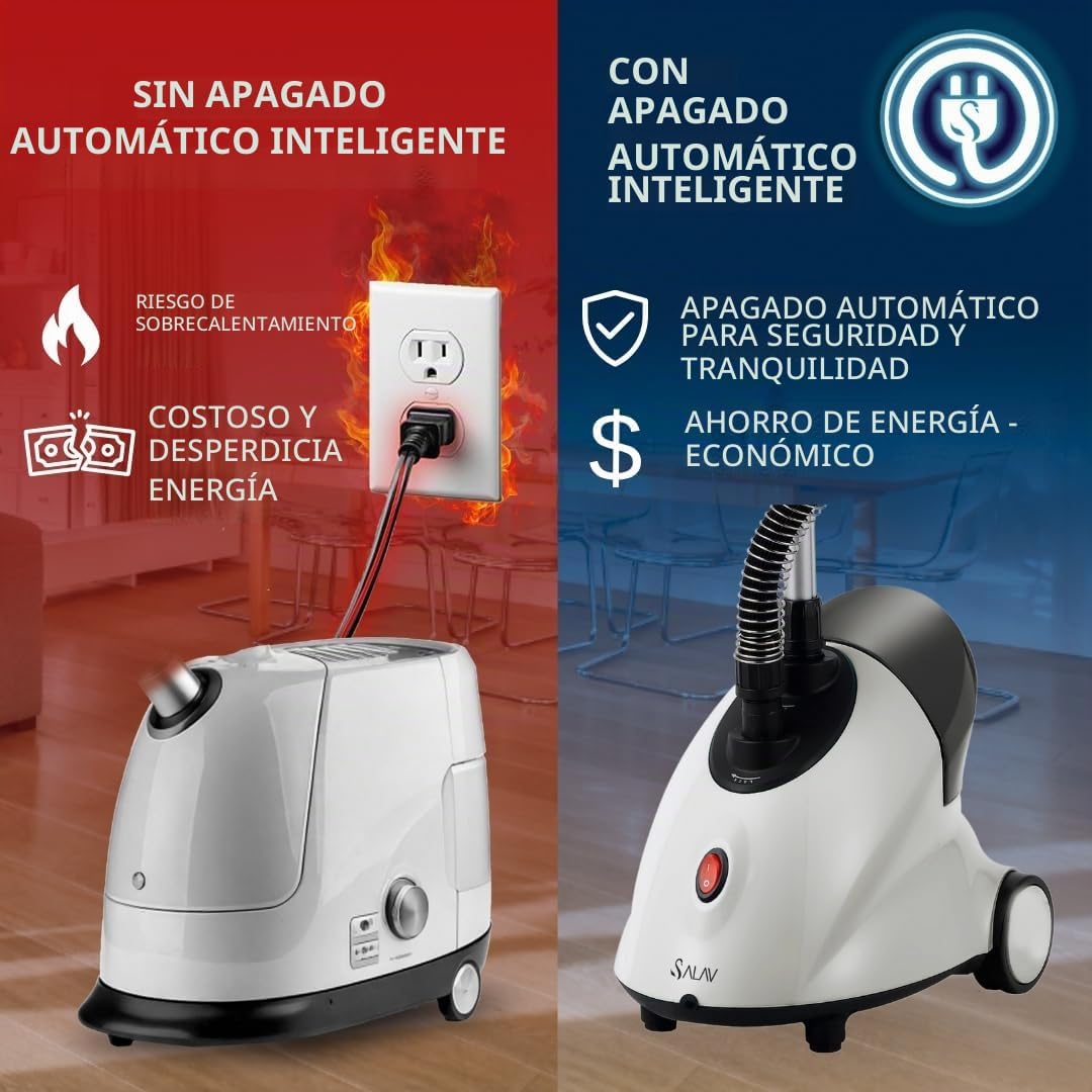 SALAV GS18-DJ Plancha de vapor para ropa de pie con apagado automát...