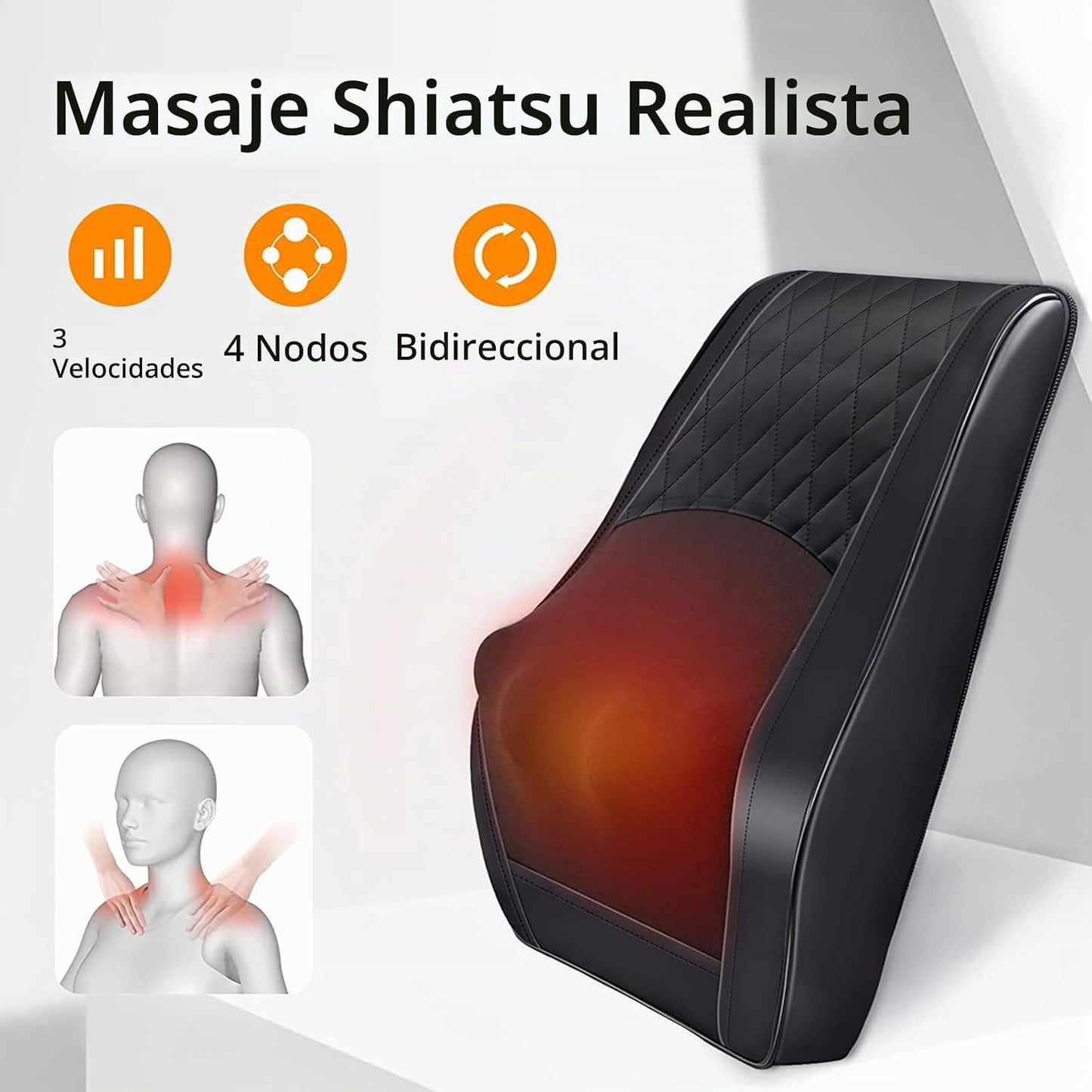Masajeador de cuello y espalda con calor, masajeadores eléctricos p...