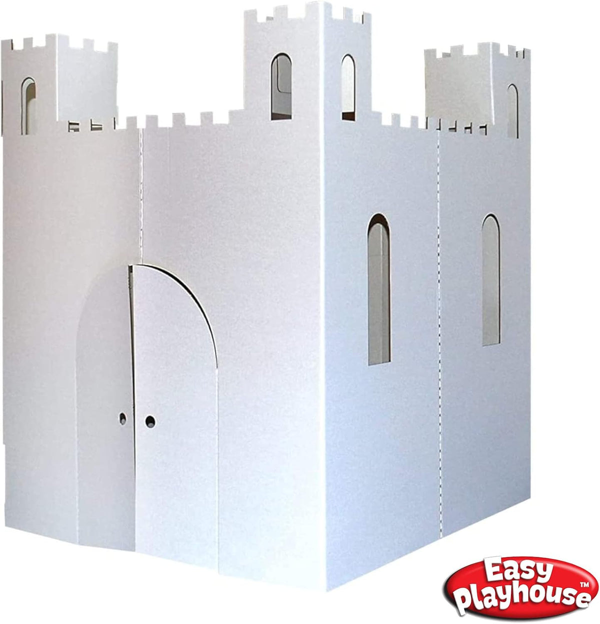 Easy Playhouse Castillo en blanco de cartón - Fuerte para niños par...