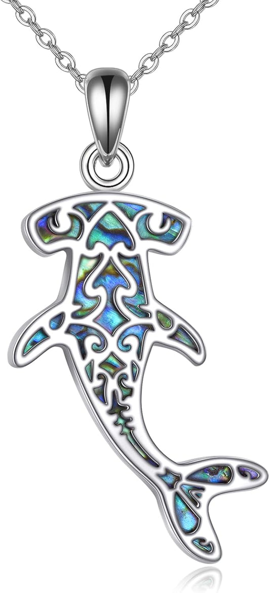URONE Collar de plata de ley 925 con diseño de animales del océano,...