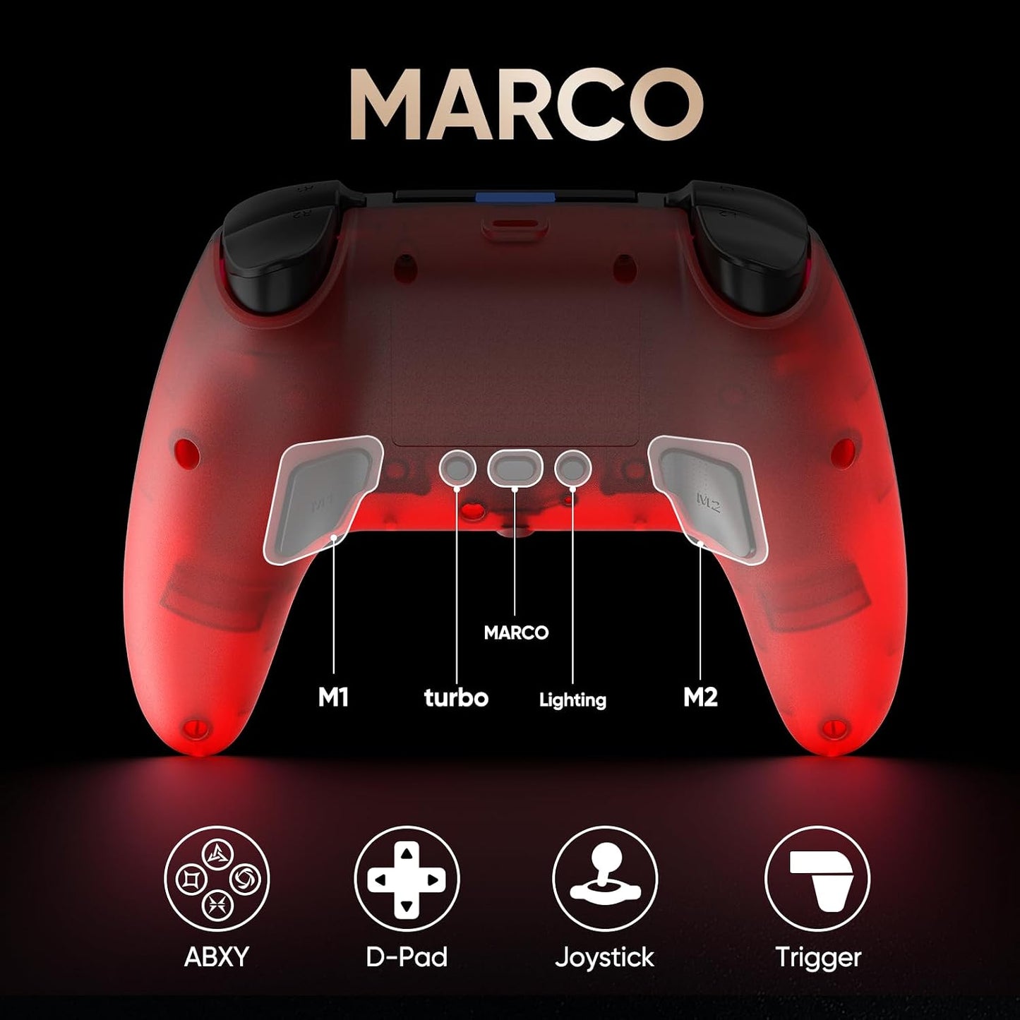 Controlador inalámbrico LED BETMI para PS5, Pro\/Slim\/MAC\/Steam D...