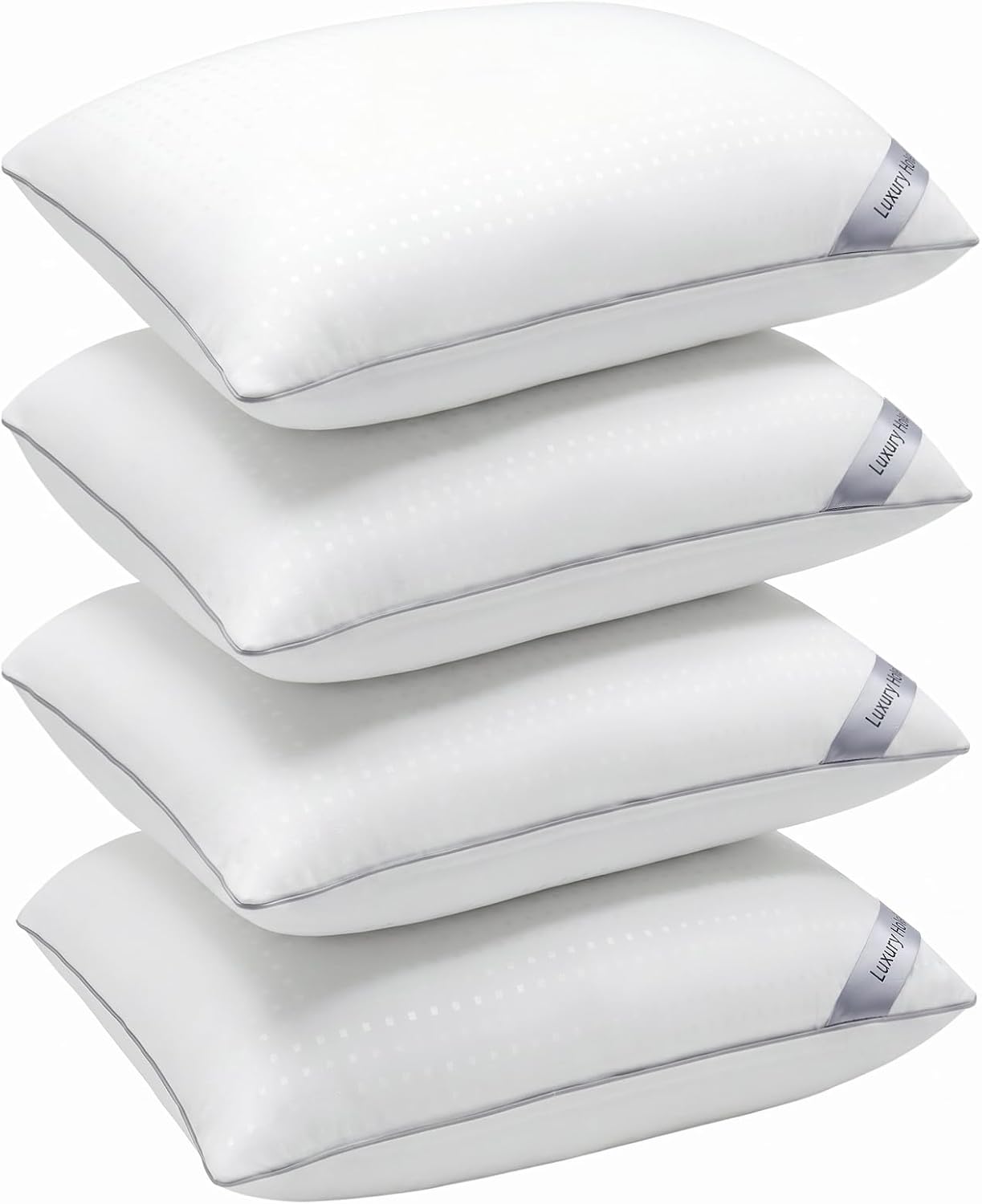 Higoom Juego de 4 almohadas de cama de tamaño estándar para dormir,...