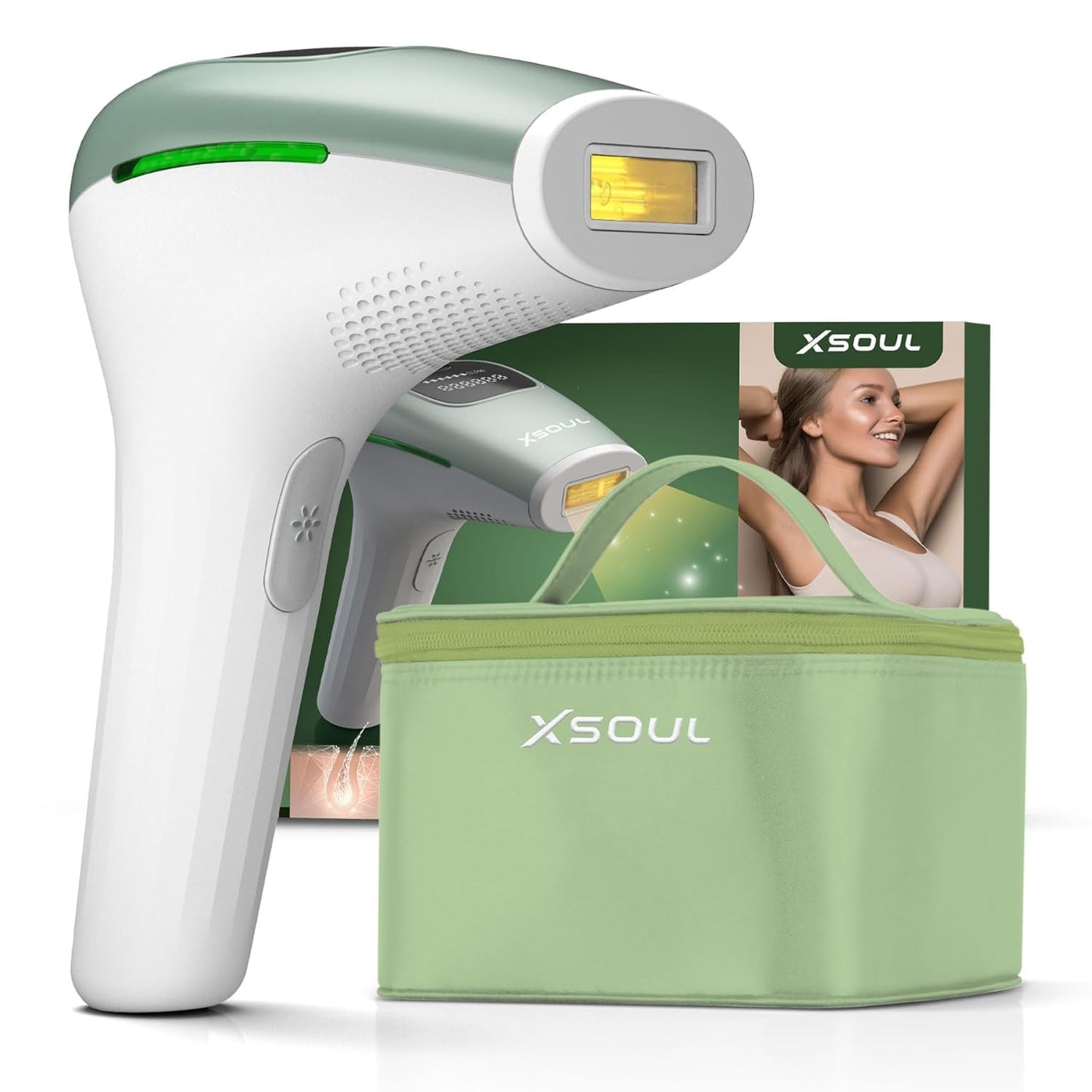 Xsoul Depilación láser IPL, removedor de vello sin dolor para mujer...