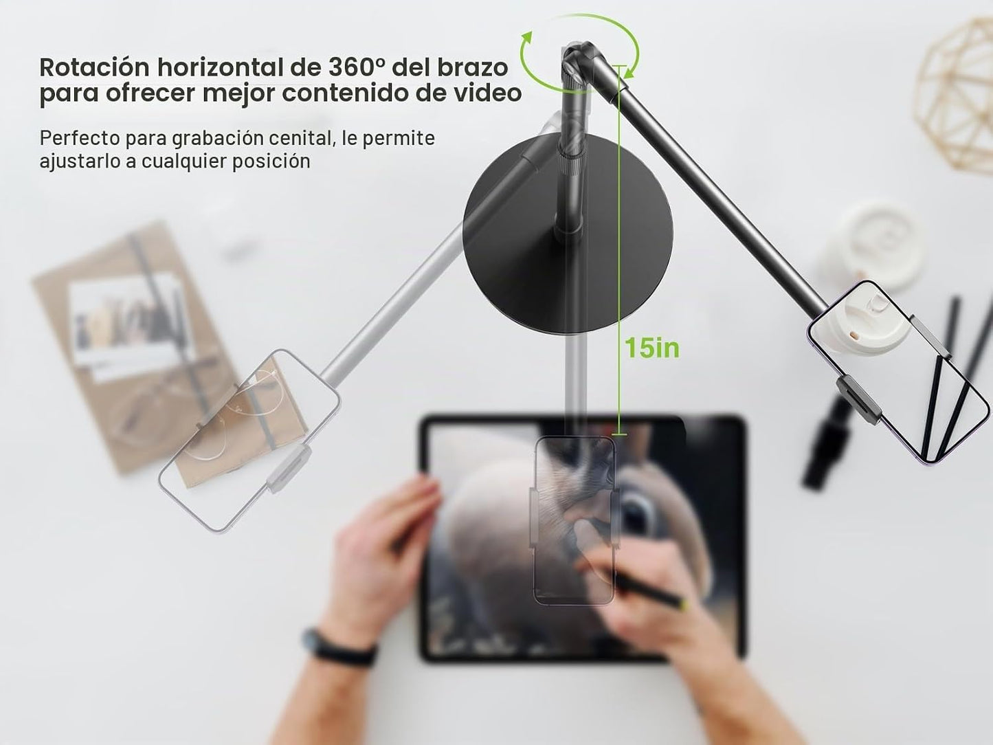 elitehood Soporte de teléfono superior de aluminio resistente, sopo...