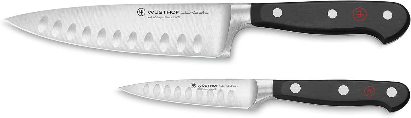 Wüsthof Classic Hollow Edge - Juego de cuchillos de chef de 2 pieza...