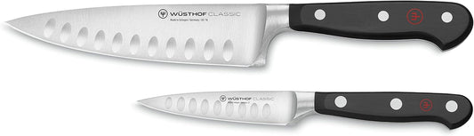 Wüsthof Classic Hollow Edge - Juego de cuchillos de chef de 2 pieza...