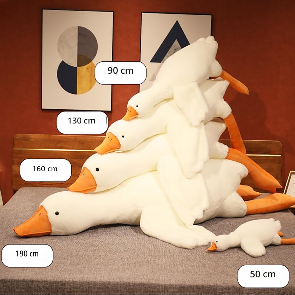 Almohada gigante de felpa de ganso blanco de 20 pulgadas, suave alm...