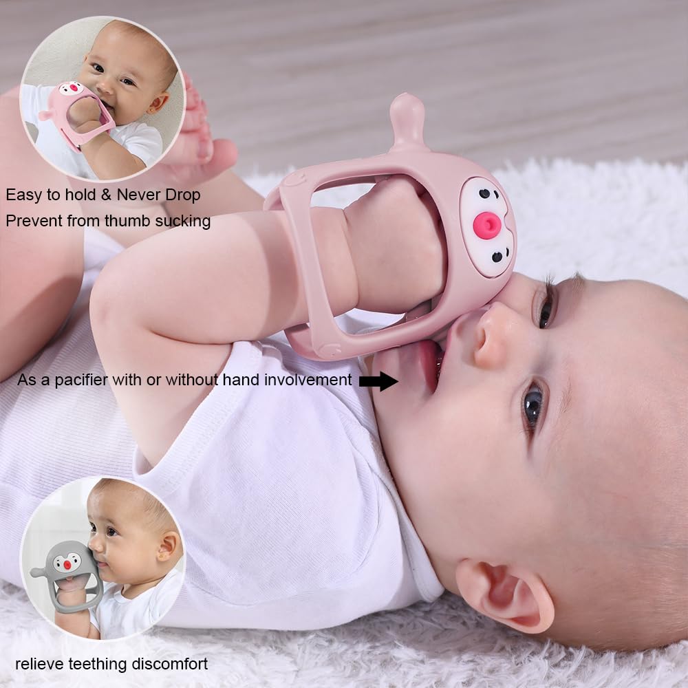 Smily Mia Penguin Buddy Never Drop - Juguete de dentición masticabl...
