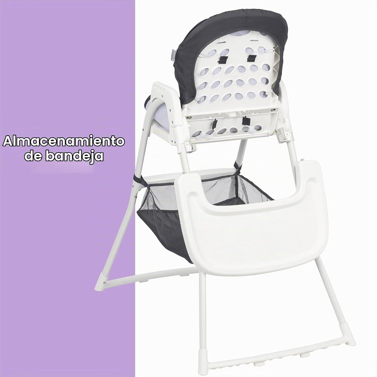 Baby Trend Silla alta con pliegue plano, color negro estelar