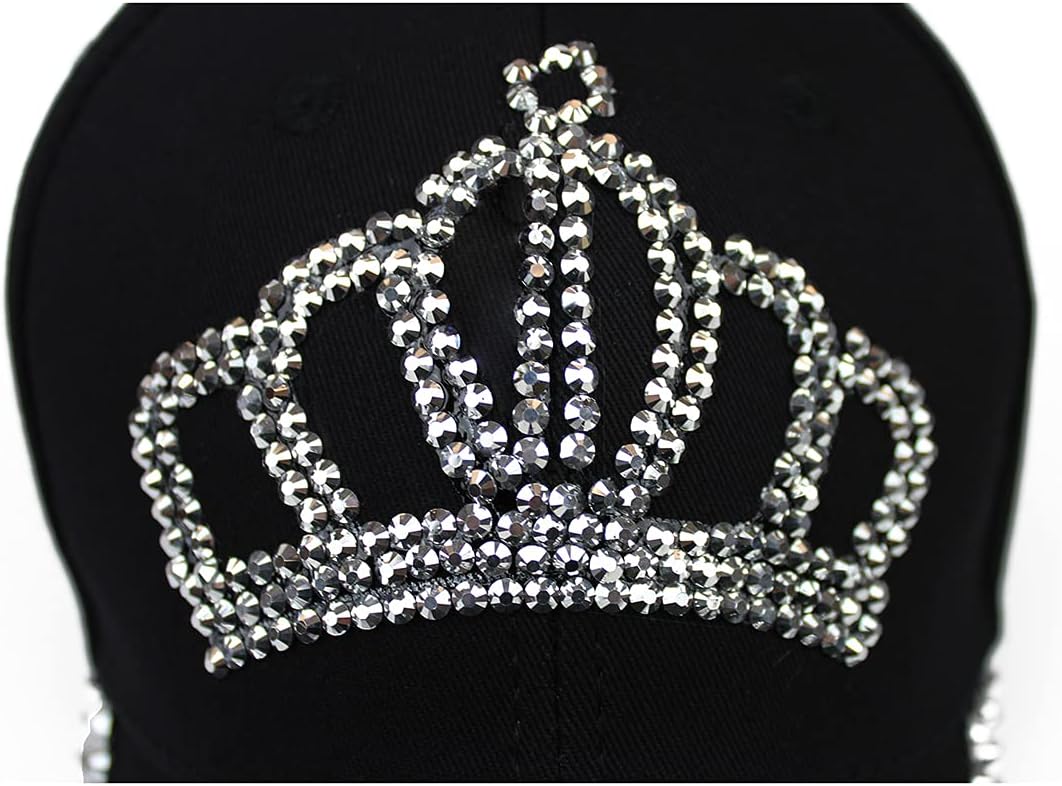 Gorra de béisbol ajustable para mujer, con diamantes de imitación b...