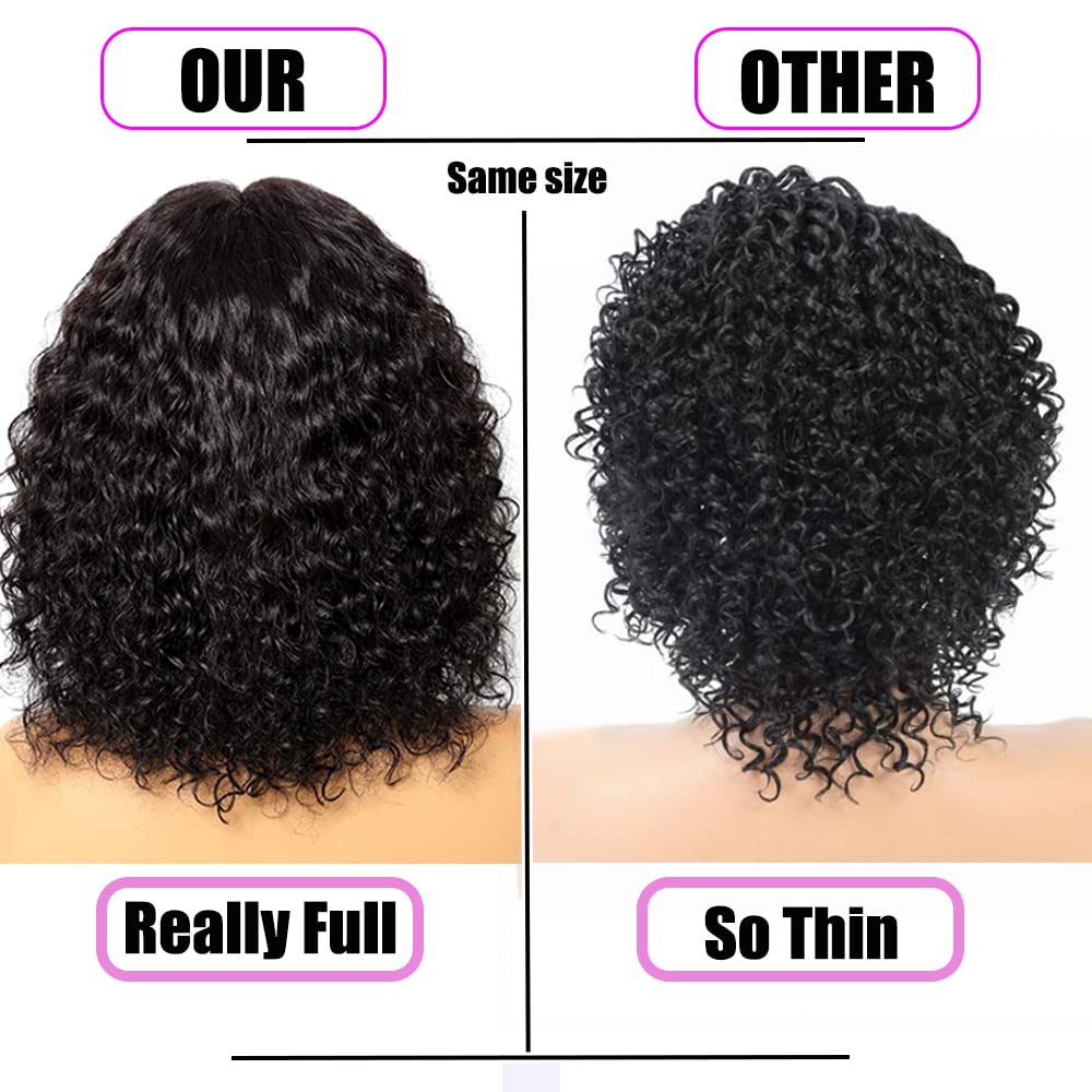 Fine Plus Pelucas rizadas de densidad del 150% para mujeres negras,...