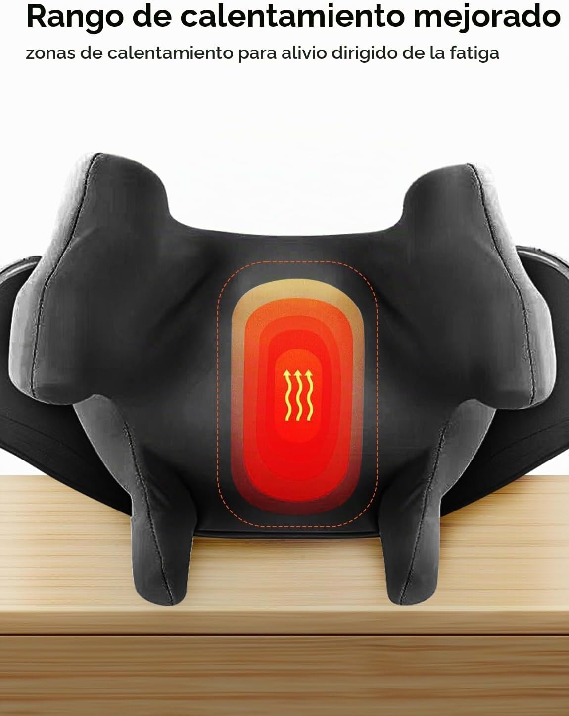 Masajeador Inalámbrico para Cuello con Calor, Masajeador Shiatsu pa...