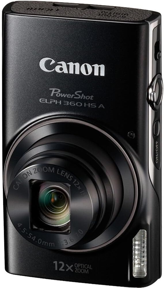 Paquete Canon PowerShot ELPH 360 HS A 20.2MP Cámara digital (negro)...