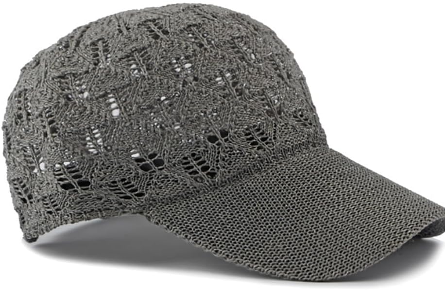 FASHIXD Gorra de béisbol de malla tejida para mujer, gorra de camio...