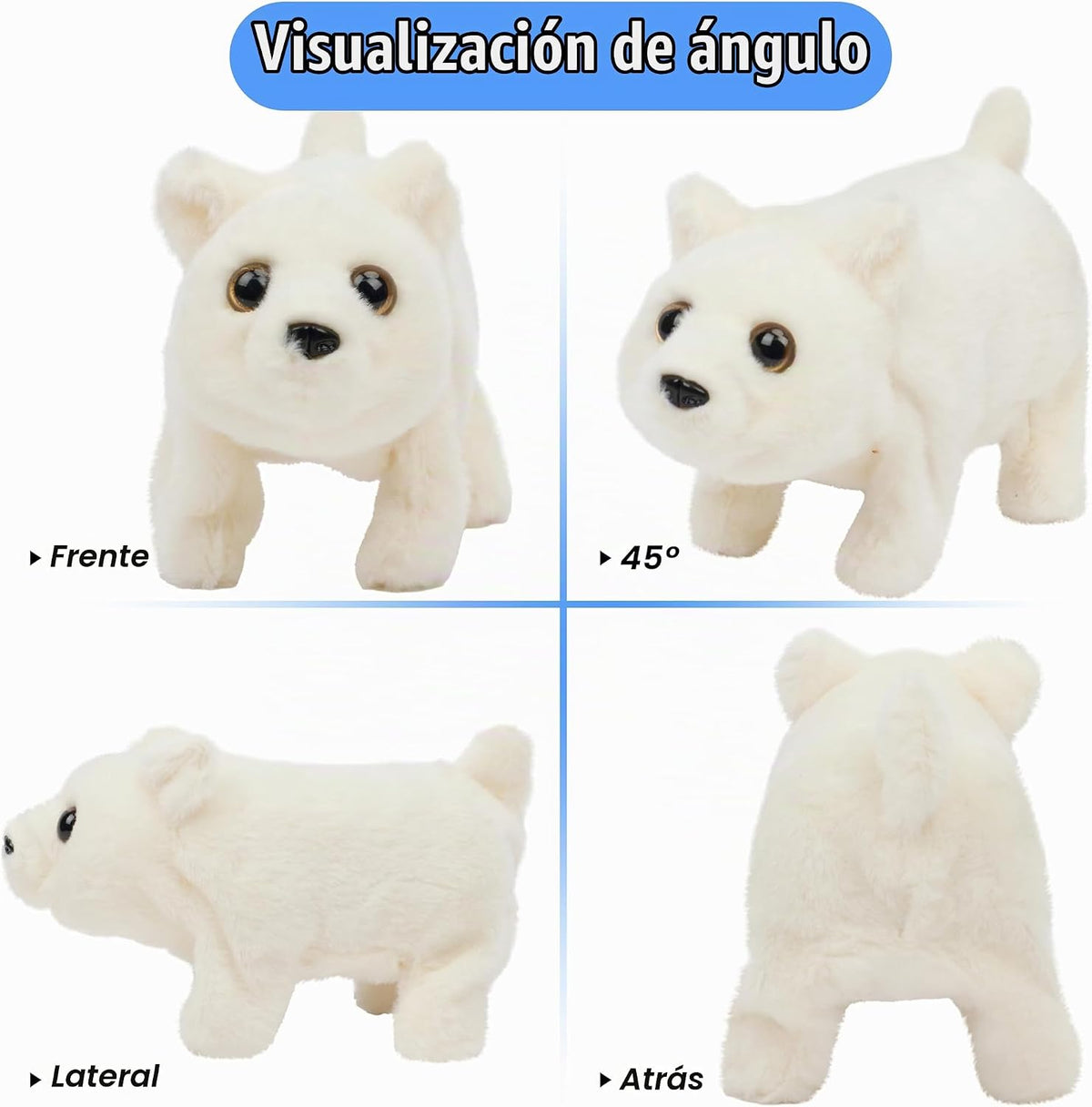 Hopearl - Juguete electrónico interactivo de peluche, mascota con s...