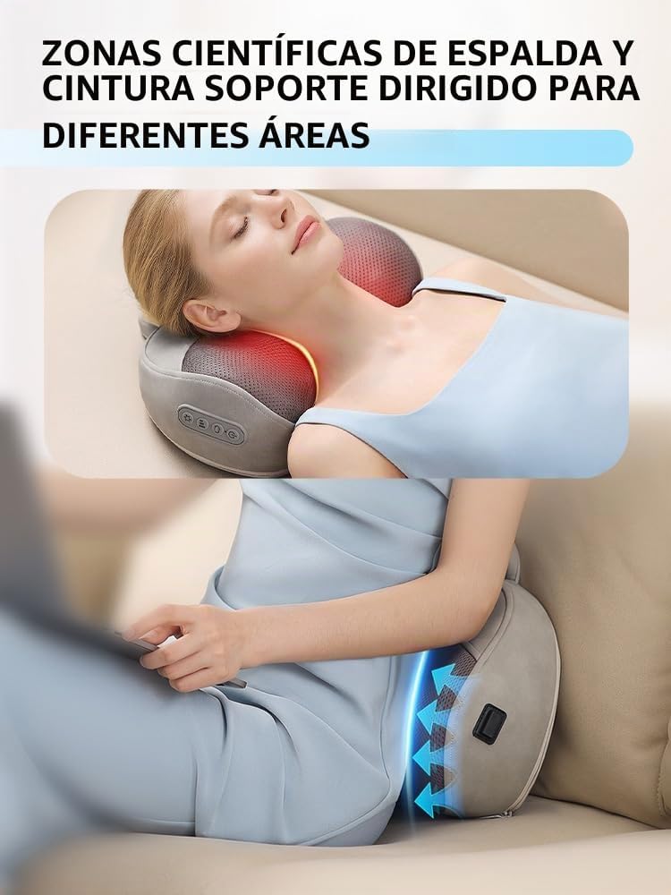 OSMING Almohada de masaje recargable inalámbrica para cuello y homb...