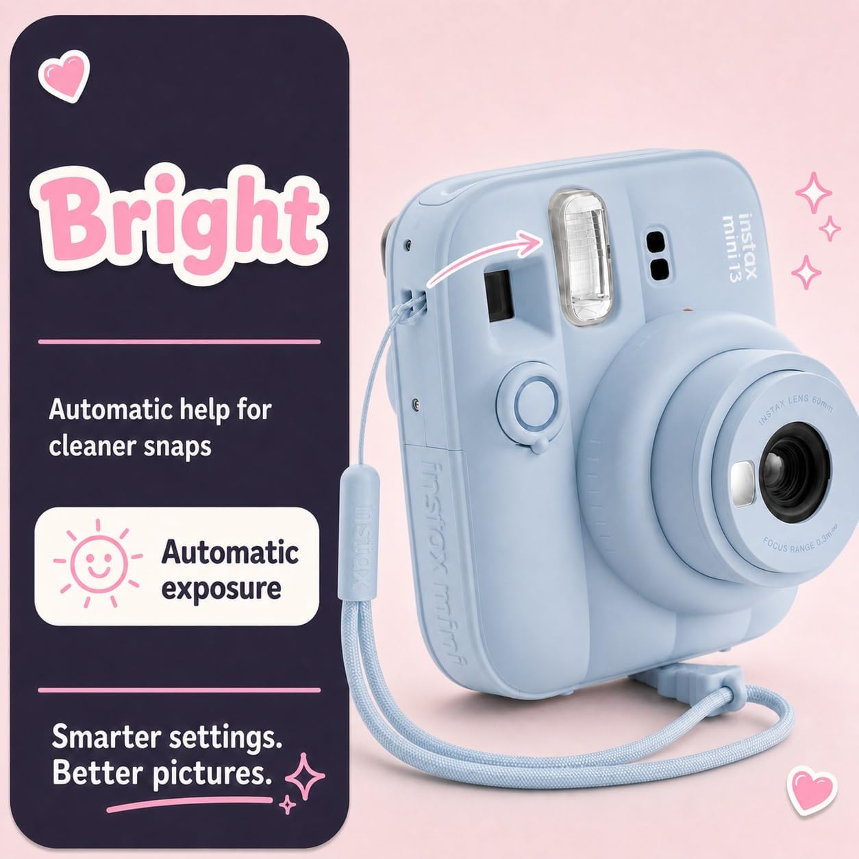 Fujifilm Instax Mini 13 Cámara instantánea azul escarcha + paquete...