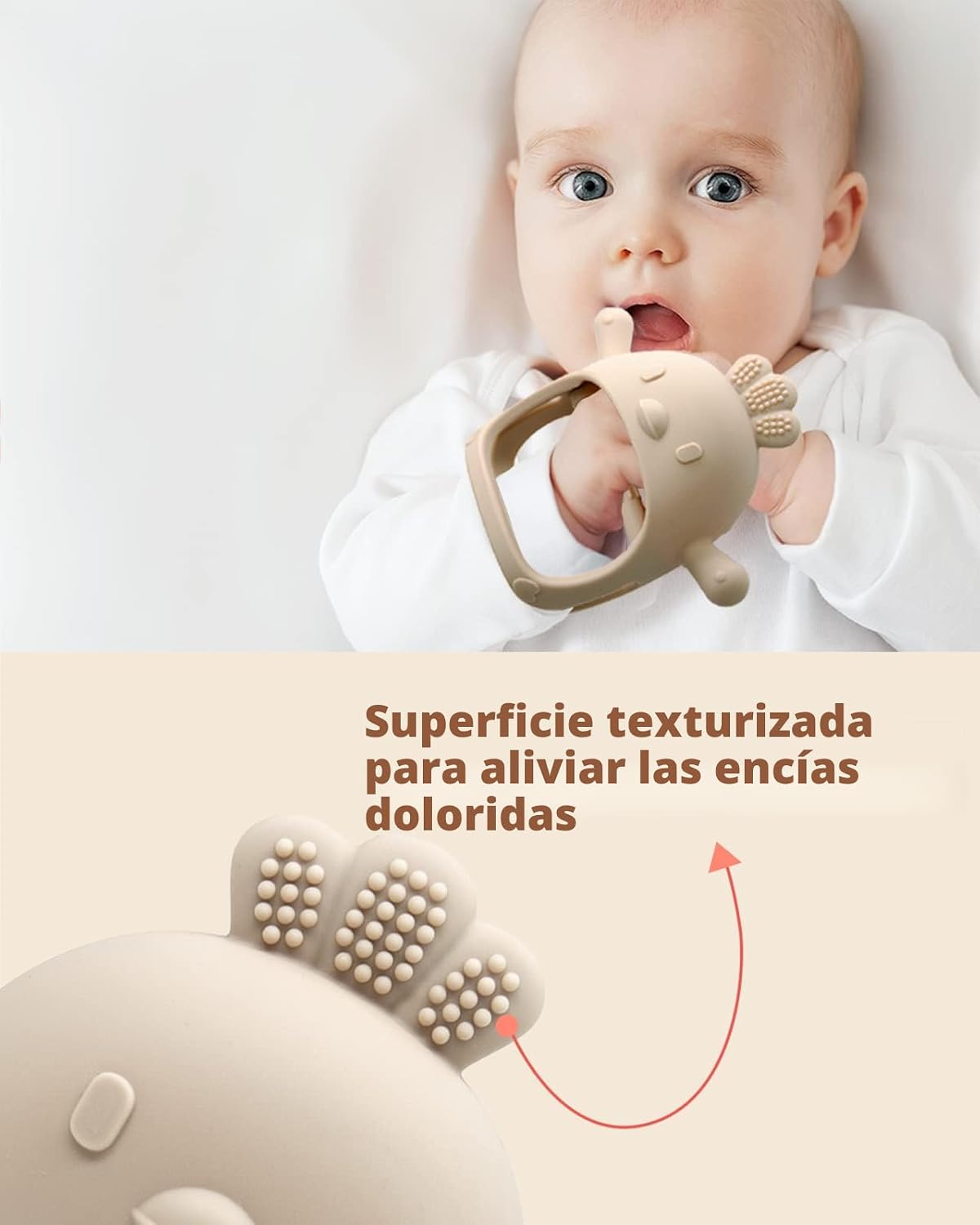 ChooKaChoo Paquete de 2 manoplas de dentición de silicona para bebé...