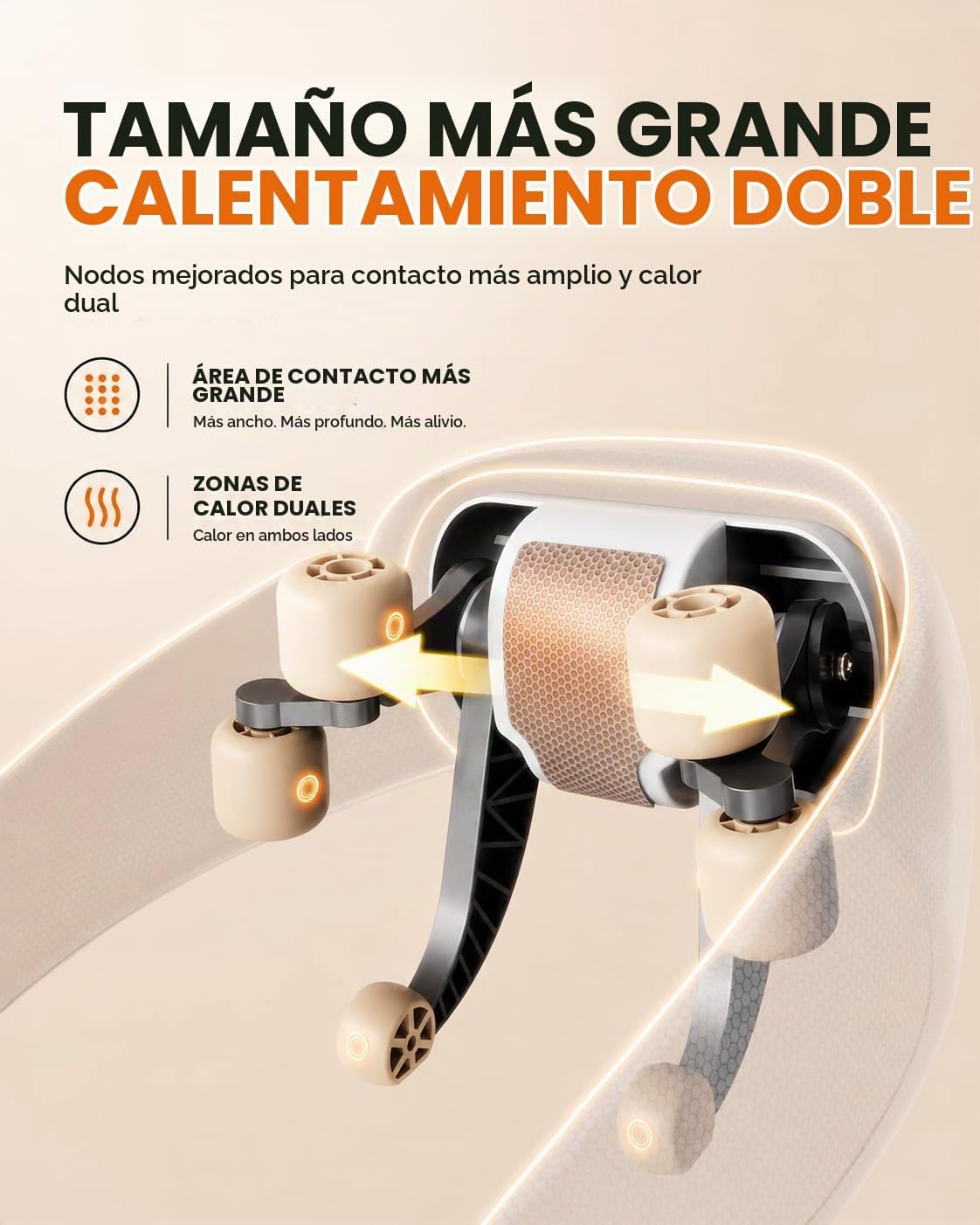 CooCoCo Masajeador de cuello inalámbrico con calor elegible por la...