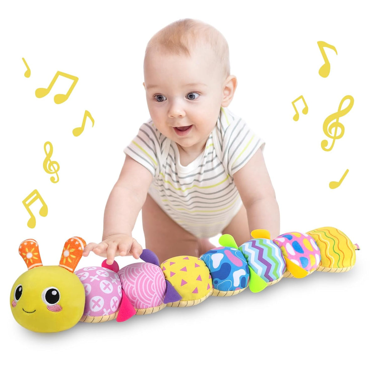 Juguetes sensoriales de oruga para bebés de 0 a 6 a 12 meses | Jugu...