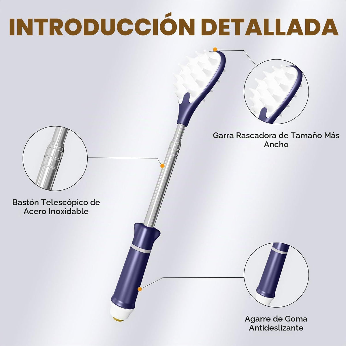 iunxkmi Rascador de espalda para adultos, alivia la picazón en la e...