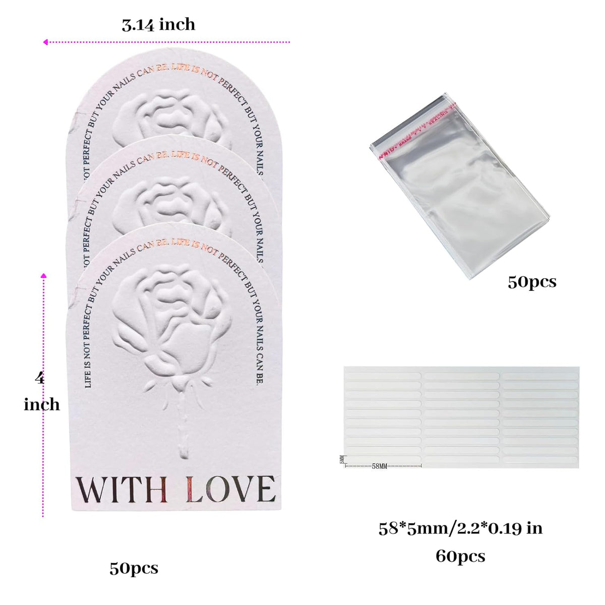 Kit de embalaje de uñas a presión, tarjetas holográficas, bolsa de...