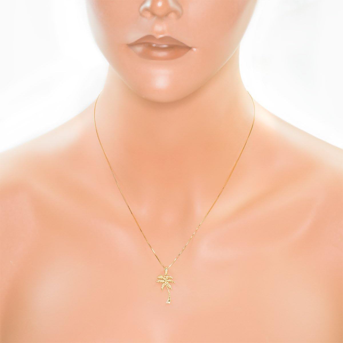 Honolulu Jewelry Company Colgante de collar de playa de palmera tro...