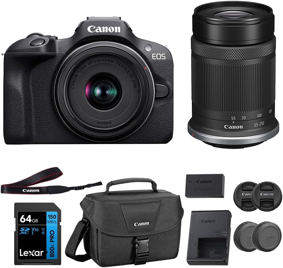 Cámara Canon EOS R100 sin espejo con lente RF-S18-45mm F4.5-6.3 IS...