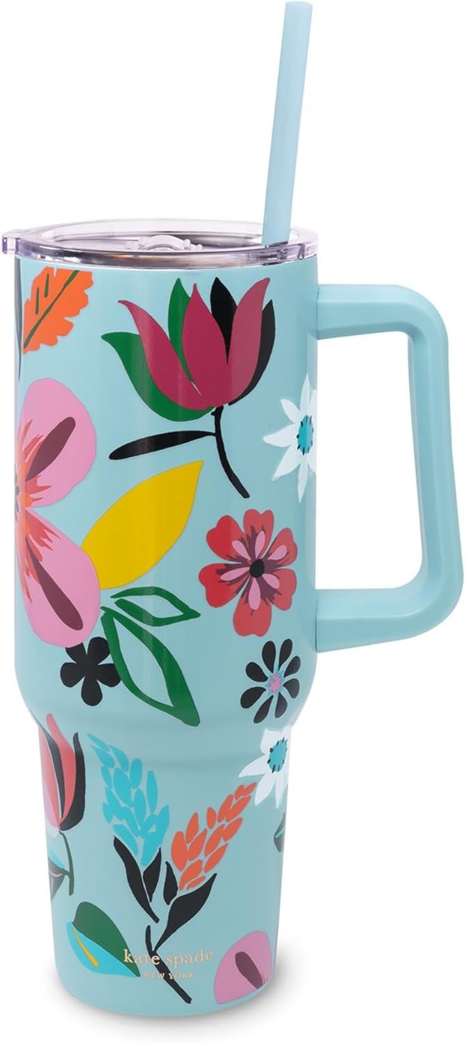 Kate Spade New York - Vaso de 40 onzas con pajilla, color verde | I...