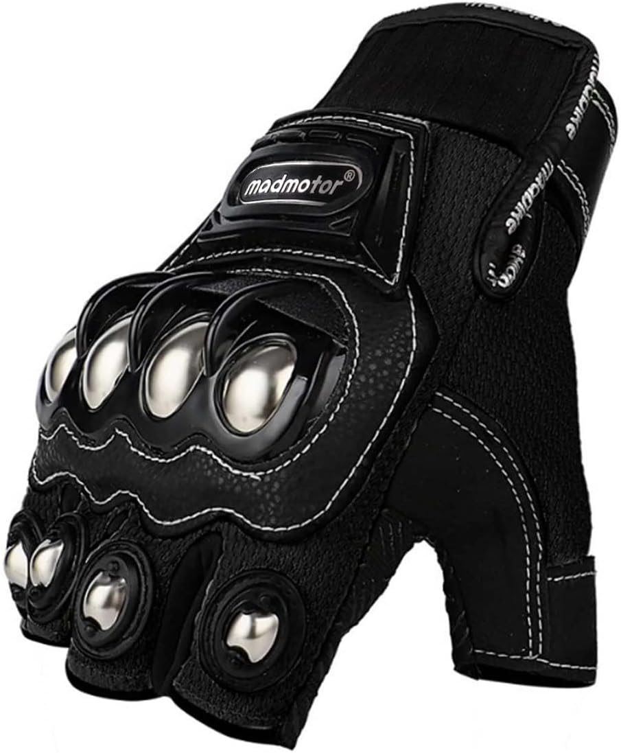 chrisdien deny Guantes de seguridad al aire libre de acero negro pa...