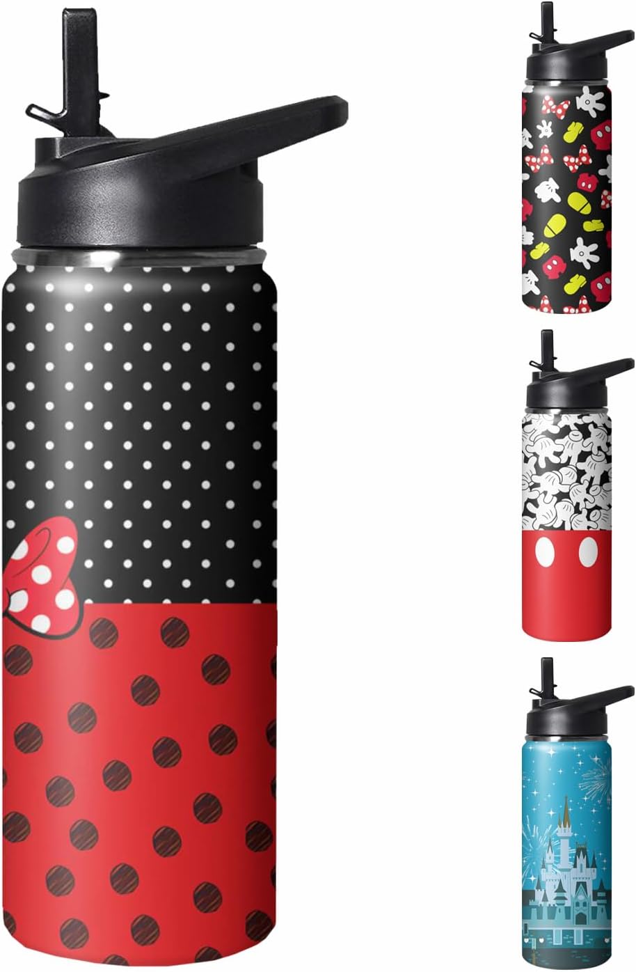 GOODNHAPPY Botella de agua de dibujos animados de 18 oz con asa y t...