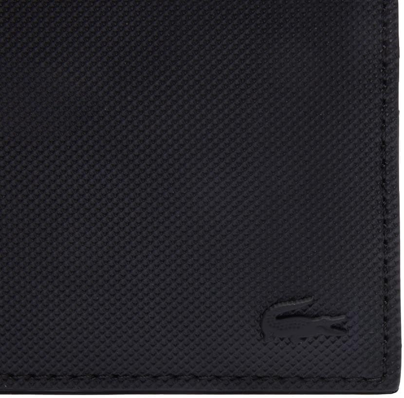 Lacoste Billetera Billfold Clásica Pequeña para Hombre, Negro